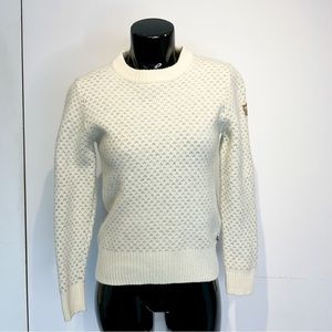 FJALLRAVEN Gray Wool Sweater With Elbow Cutouts